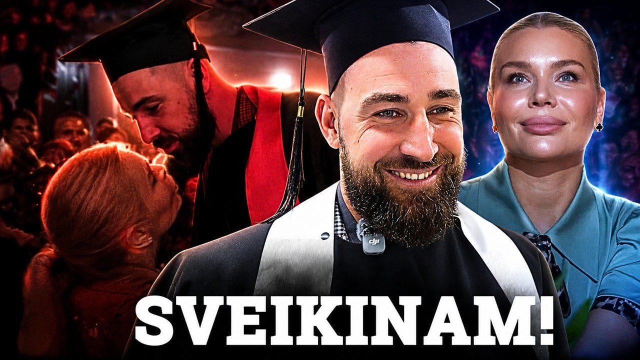 Dainos, bučiniai, sveikinimai - Jonas Valančiūnas gavo magistro diplomą