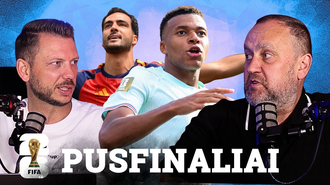 Prancūzų ir ispanų pergalės, anglų iššūkis ir pusfinalių dalyviai | Įvartis 2026
