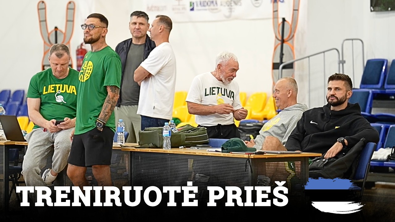 Lietuvos rinktinės treniruotė rungtynių su Estija išvakarėse | Tik žaidimas