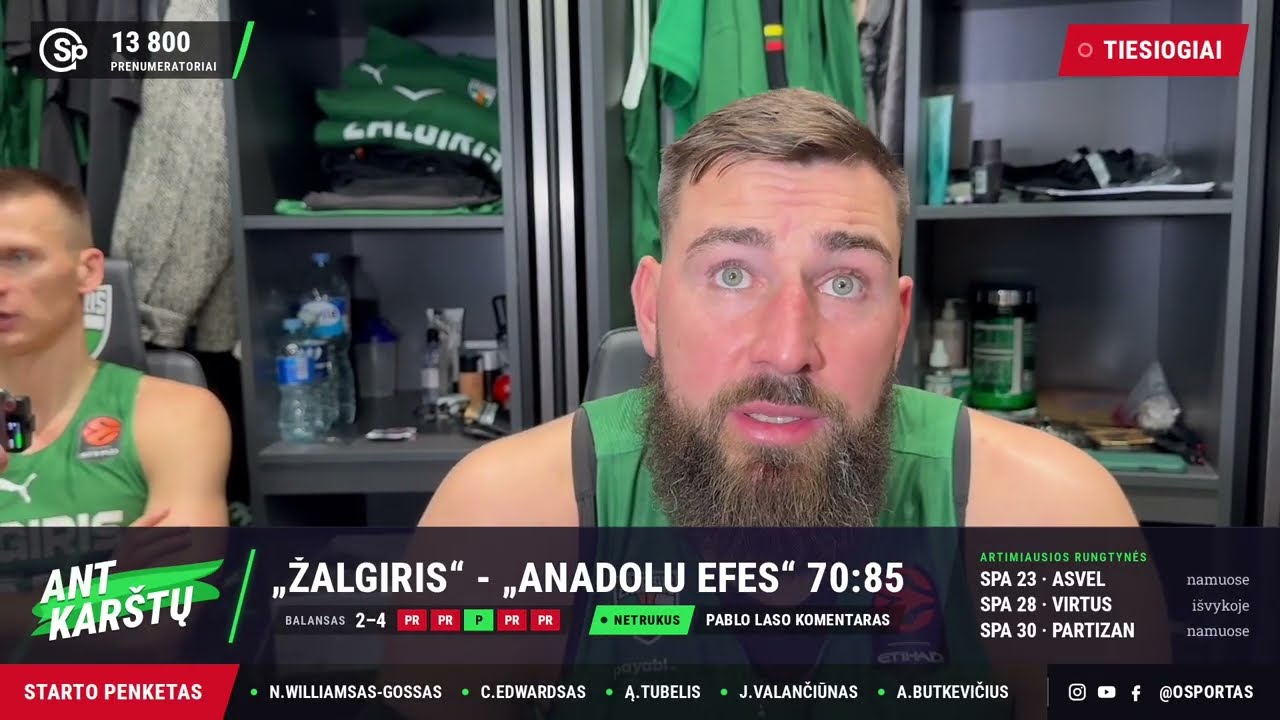 Jonas Valančiūnas – apie „Žalgirio“ kančias: „Per prievartą viską gimdome“