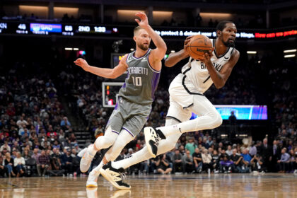 Domantas Sabonis ir Kevinas Durantas (USA Today Sports-SCANPIX nuotr.)