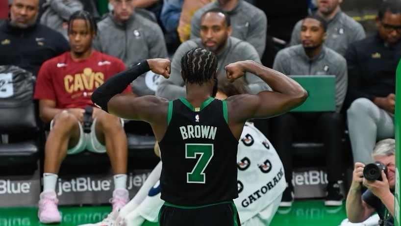 Jaylenas Brownas (Celtics Twitter nuotr.)