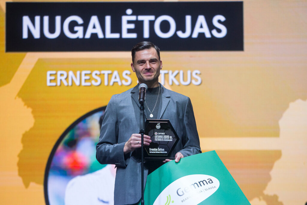 Ernestas Šetkus 2019 m. tapo geriausiu Lietuvos futbolininku (Roko Lukoševičiaus/BNS nuotr.)