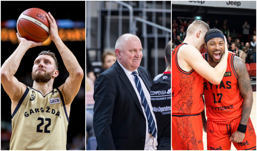 Marius Runkauskas, Virginijus Šeškus ir Marcusas Fosteris (LKL nuotr.)