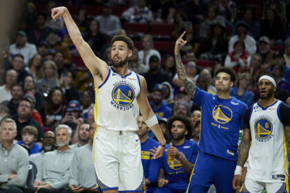 Klay Thompsonas (AP-SCANPIX nuotr.)