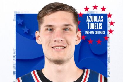 Ąžuolas Tubelis (76ers nuotr.)