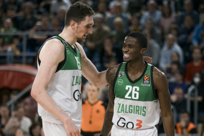 Laurynas Birutis ir Edmondas Sumneris (zalgiris.lt nuotr.)