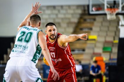 Gediminas Orelikas ir Eimantas Bendžius (FIBA nuotr.)