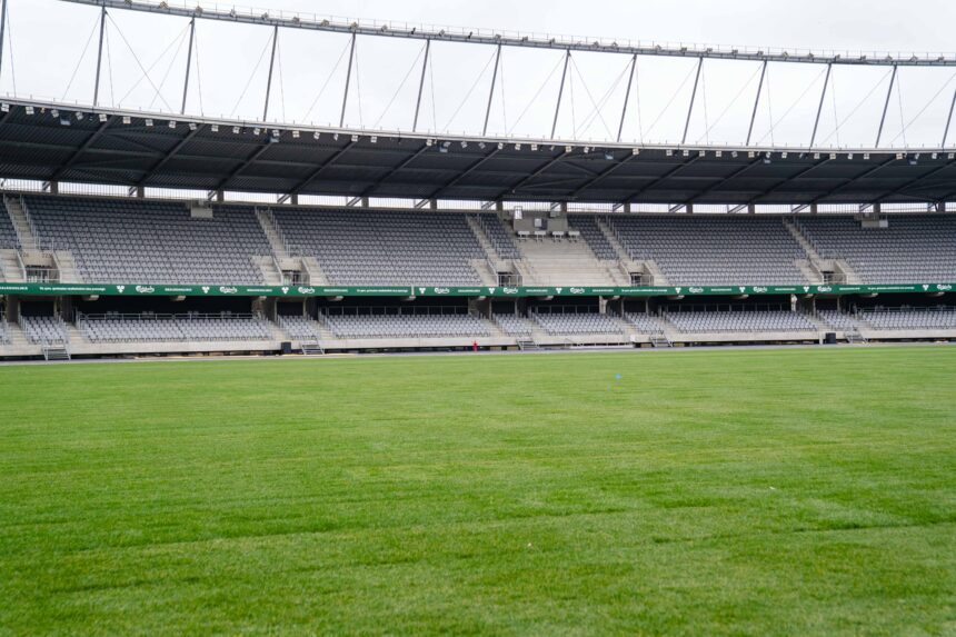 Ir dainos, ir šokiai su kamuoliu: Dariaus ir Girėno stadione baigta kloti naują veją