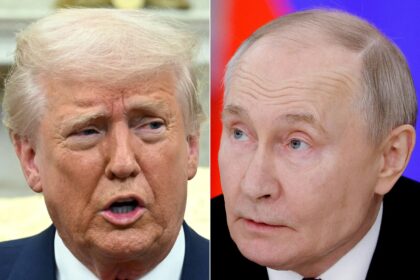 Donaldas Trumpas ir Vladimiras Putinas (Scanpix nuotr.)