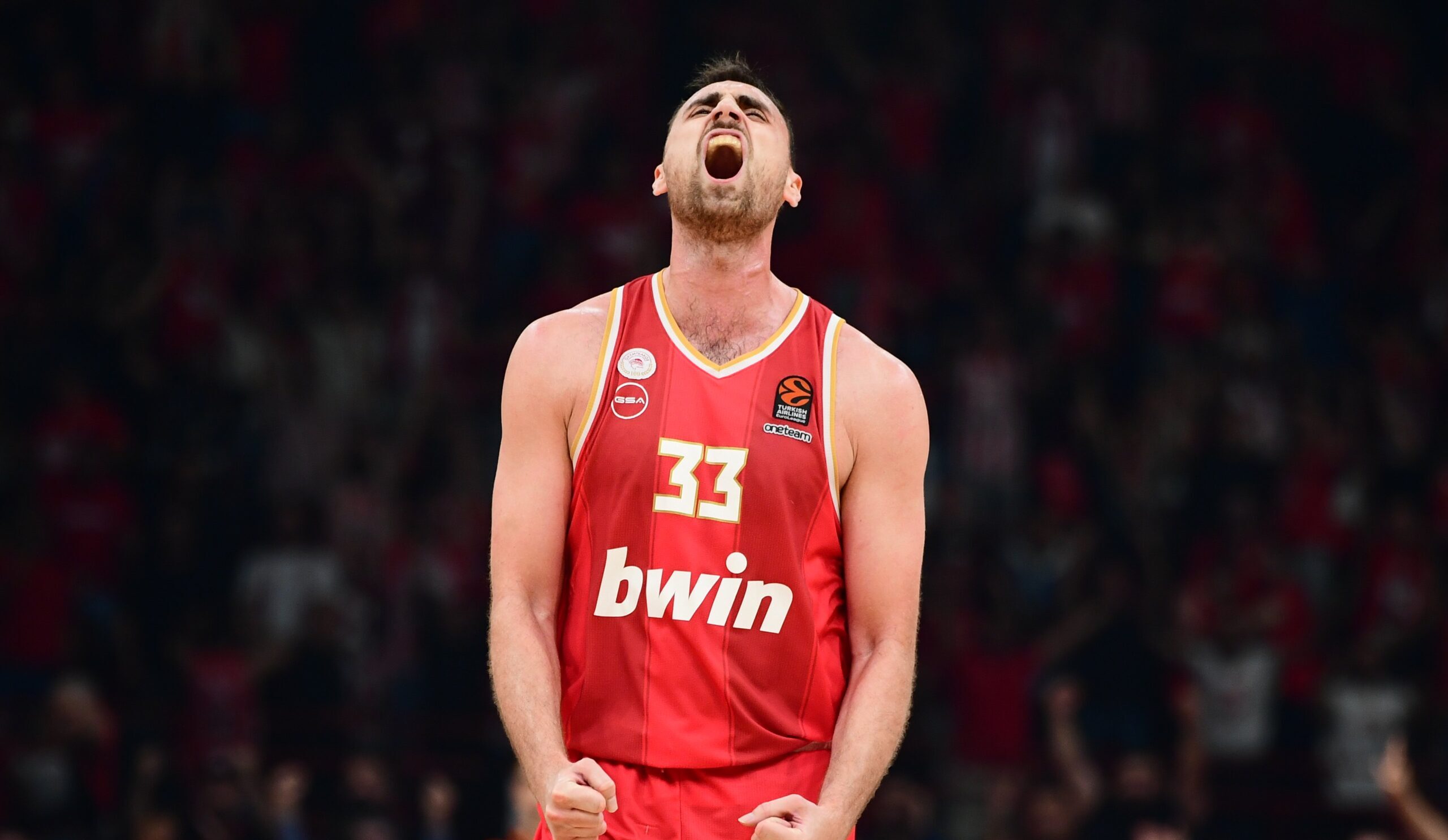 Šiurpų smūgį į galvą sugėręs Milutinovas veikiausiai praleis artimiausias „Olympiacos“ rungtynes