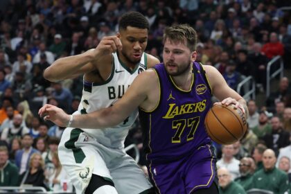 Luka Dončičius ir Giannis Antetokounmpo (Scanpix nuotr.)