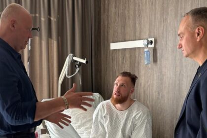 Kurtinaitis ir Balčiūnas aplankė Brazdeikį (LTU Basketball nuotr.)