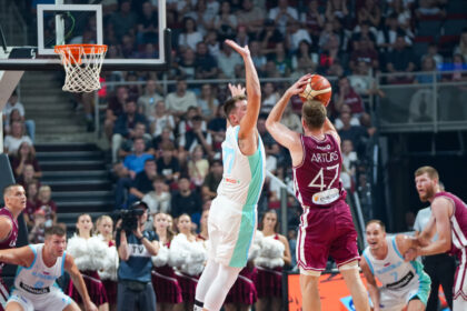 Latvija prieš Slovėniją. KZS nuotr.
