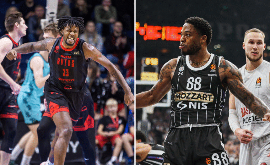 Stevenas Enochas ir Tyrique'as Jonesas (LKL, Partizan nuotr.)