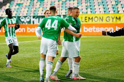 Vilniaus Žalgirio futbolininkai (Elvio Žaldario nuotr.)