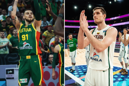 Deividas Sirvydis ir Ąžuolas Tubelis (FIBA nuotr.)