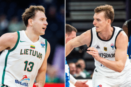 Rokas Jokubaitis ir Justusas Hollatzas (FIBA nuotr.)
