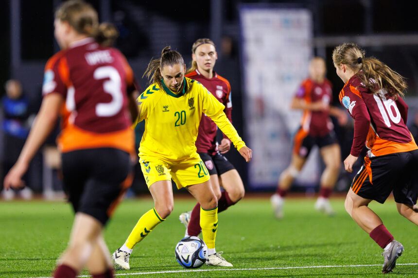Latvėms neprilygusios Lietuvos futbolininkės liko be Baltijos taurės