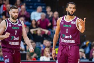 Kristianas Kullamae ir Jamelas Morrisas. LKL, kurią remia Betsson/R. Lukoševičiaus nuotr.