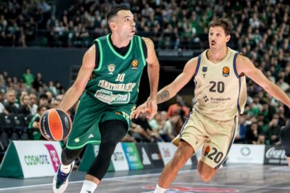 Kostas Sloukas ir Nicolas Laprovittola. Barca Basket „X“ nuotr.