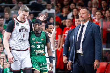 Artūras Gudaitis, Sylvainas Francisco ir Giedrius Žibėnas (LKL nuotr.)