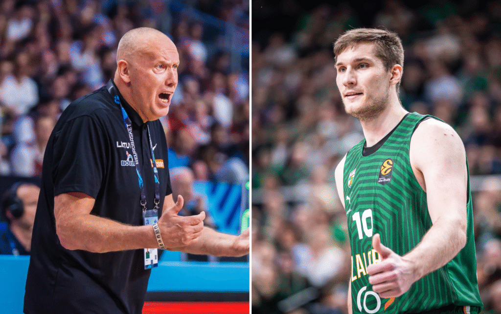 Rimas Kurtinaitis ir Ąžuolas Tubelis (FIBA/BNS Foto nuotr.)