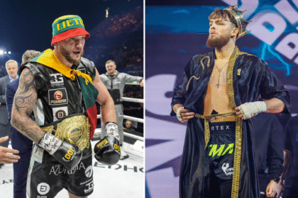 Sergejus Maslobojevas ir Dominykas Dirkstys (BNS Foto/Glory nuotr.)