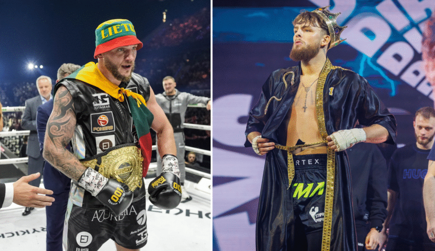 Sergejus Maslobojevas ir Dominykas Dirkstys (BNS Foto/Glory nuotr.)