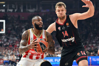 Cody Milleris-McIntyre'as ir Sasha Vezenkovas. Scanpix nuotr.