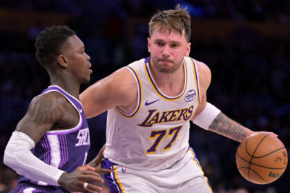 Dennisas Schroderis ir Luka Dončičius. Scanpix nuotr.