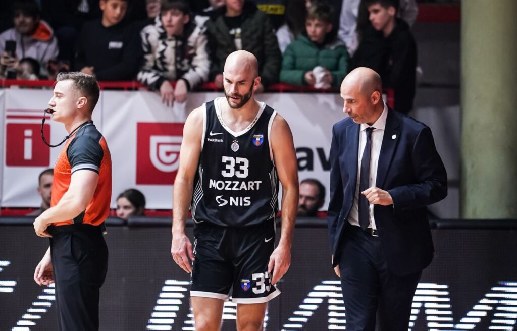 Nickas Calathesas ir Joanas Penarroya (KK Partizan MozzartBet nuotr.)