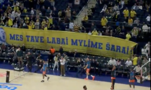 Plakatas Šarūnui Jasikevičiui. Stopkadras