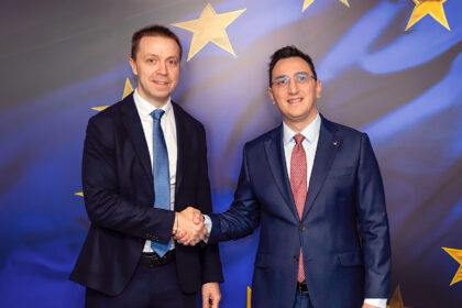 Pauliaus Motiejūno susitikimas su Europos Komisaru (Euroleague.net nuotr.)