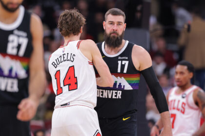 Matas Buzelis ir Jonas Valančiūnas. Scanpix nuotr.