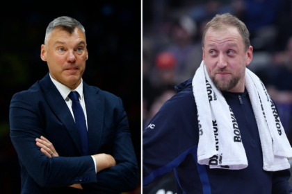 Šarūnas Jasikevičius ir Joe Inglesas (Scanpix nuotr.)