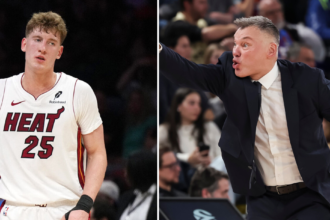 Kasparas Jakučionis ir Šarūnas Jasikevičius (Scanpix nuotr.)