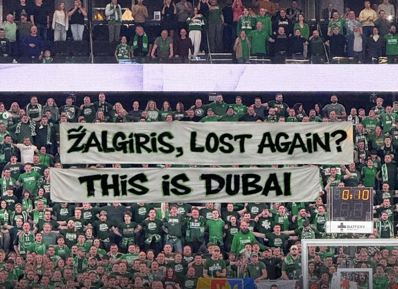 Po pergalės Kaune – „Dubai“ atsakas „Žalgirio“ fanams