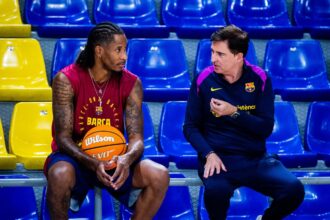 Willas Clyburnas ir Xavi Pascualis (Barca Basket nuotr.)