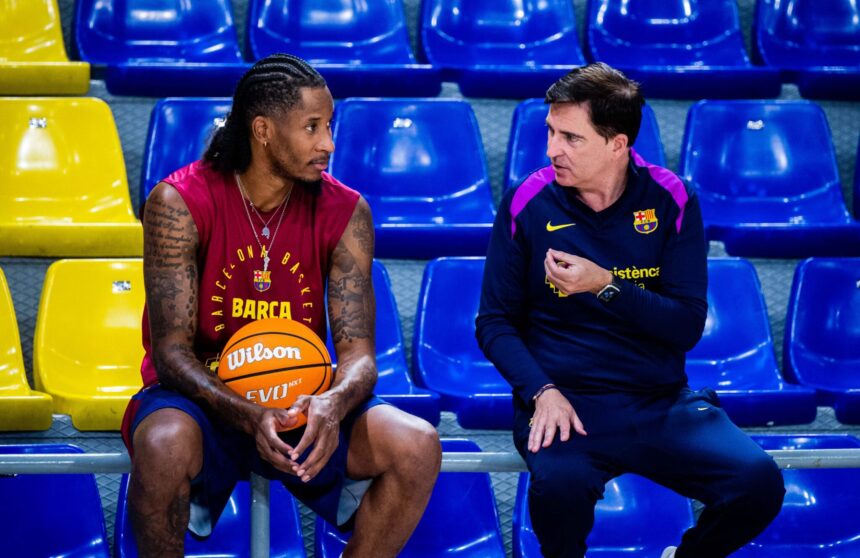 Willas Clyburnas ir Xavi Pascualis (Barca Basket nuotr.)