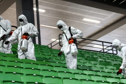 Valymas „Panathinaikos“ arenoje. Panathinaikos BC „X“ nuotr.