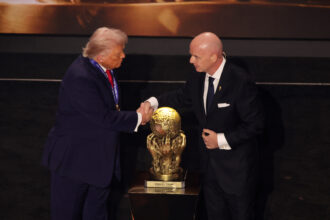 Donaldas Trumpas ir Gianni Infantino. Scanpix nuotr.