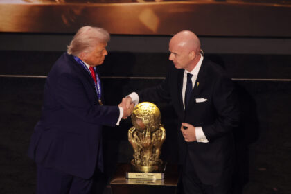 Donaldas Trumpas ir Gianni Infantino. Scanpix nuotr.