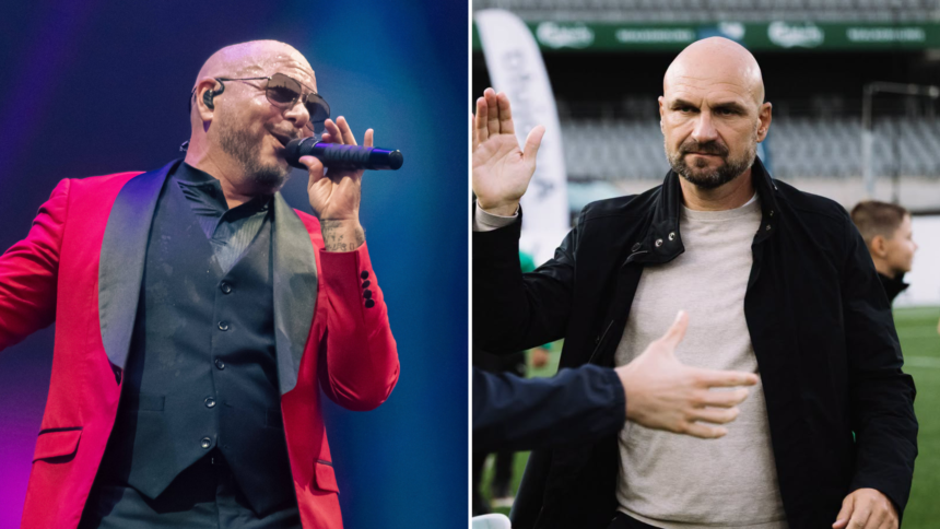 Pitbull ir Željko Sopičius (Scanpix/zalgiris.lt nuotr.)