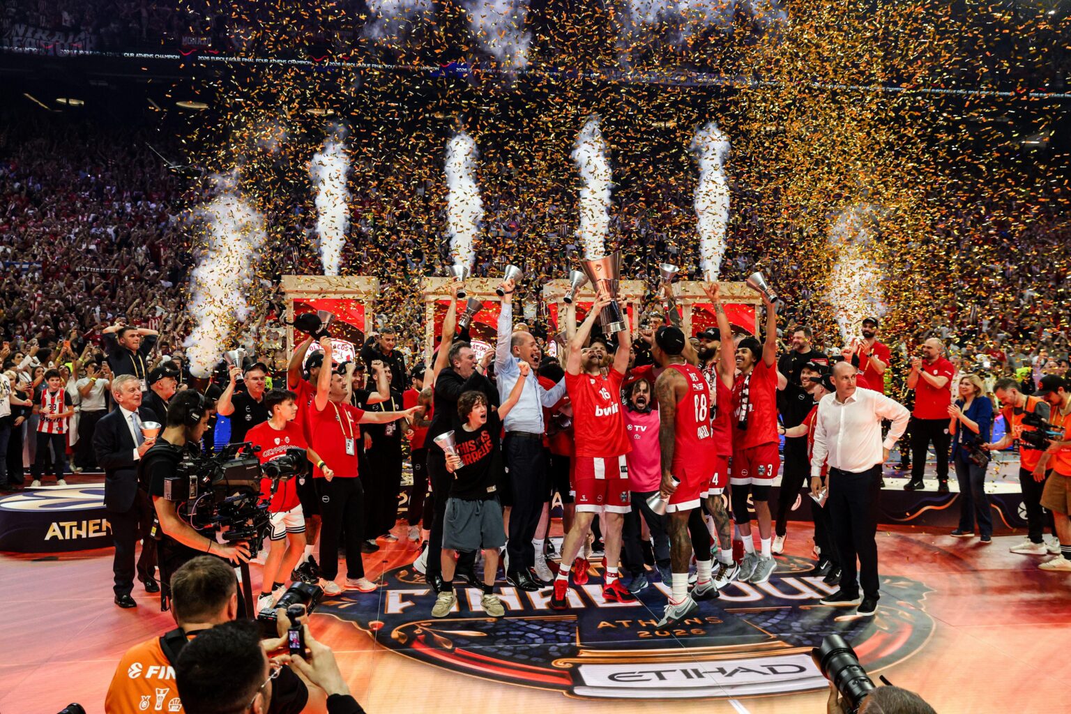 Pirėjo Olympiacos komanda (Scanpix nuotr.)