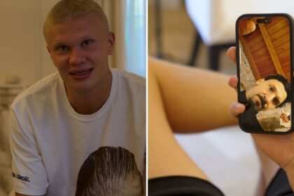 Erlingas Haalandas ir Zlatanas Ibrahimovičius. Erling Haaland YouTube stopkadras