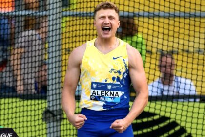 Deimantinės lygos varžybose Mykolas Alekna net keturis kartus diską pasiuntė už 70 metrų ribos.