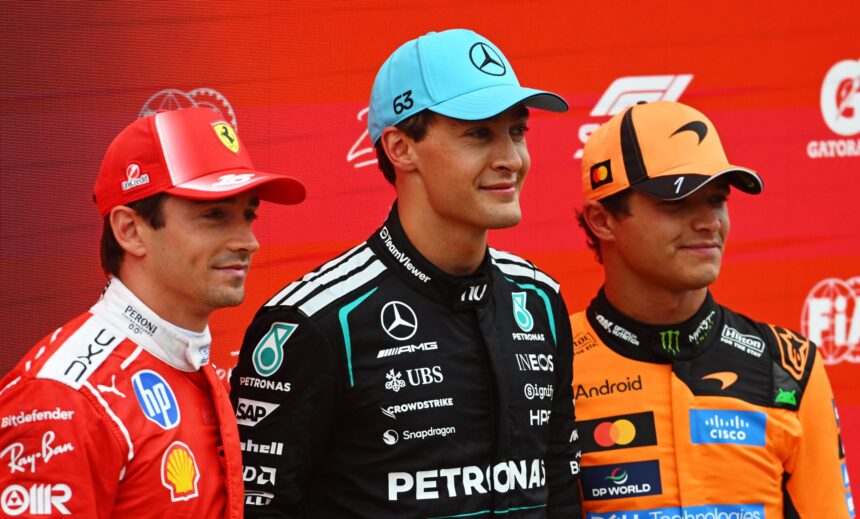 Iš „pole“ pozicijos startavęs „Mercedes“ pilotas Zandvorto trasoje už savęs paliko Charlesą Leclercą ir Lando Norrisą.
