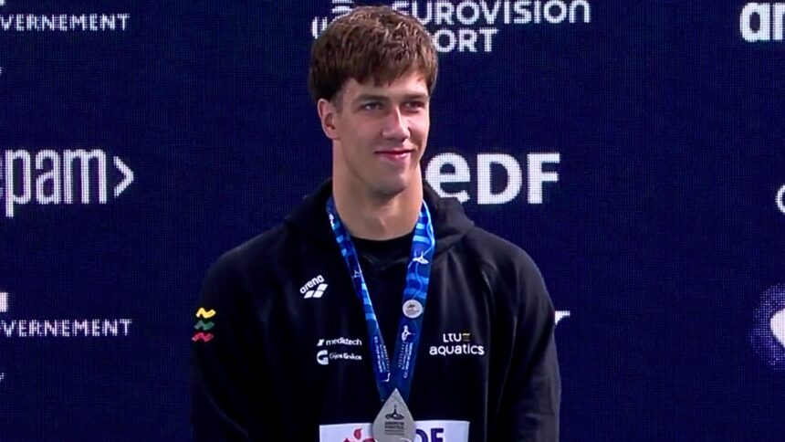 Paryžiuje vykstančiame Europos plaukimo čempionate Lietuva nuskynė pirmąjį savo medalį.