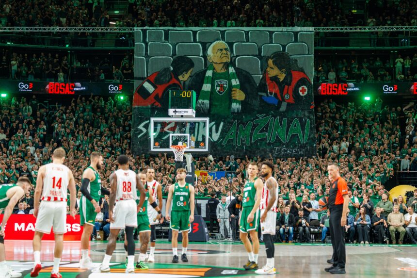 „Žalgiris“ dėl svastikos GWB plakate kreipėsi į teisėsaugą: „Griežtai smerkiame“